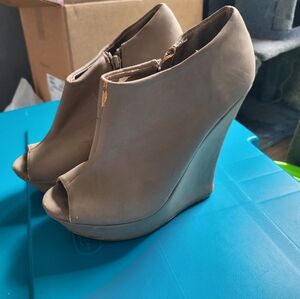 Tan Wedge Heels